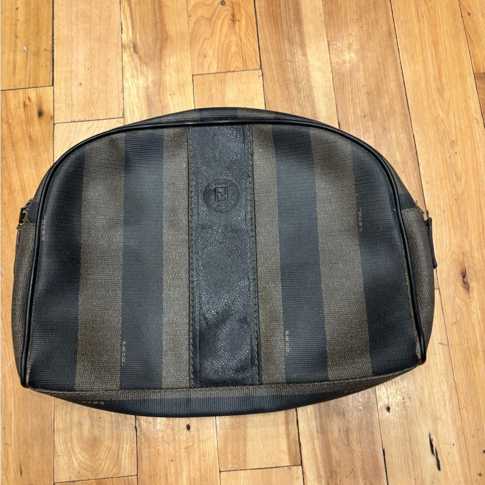 Fendi Black and Brown Designer clutch/makeup case